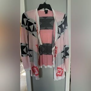 Pink and black Aztec cardigan